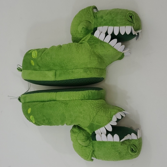 Disney Pixar Rex Dinosaur plush kids slippers US 7/8 - Picture 3 of 9